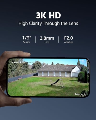 ANNKE 5MP PoE CCTV Camera Outdoor, 3K Super HD Security Camera with Human/Vehicle Detection & 100ft Night Vision, Compatible with Alexa, IP67 Weatherproof, MicroSD Slot