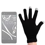 DURAGADGET Guantes Negros para Pantalla Táctil para Smartphone BQ Aquaris U Lite/U Plus/U / X5 Plus - Talla Pequeña - ¡Ideales para El Invierno!