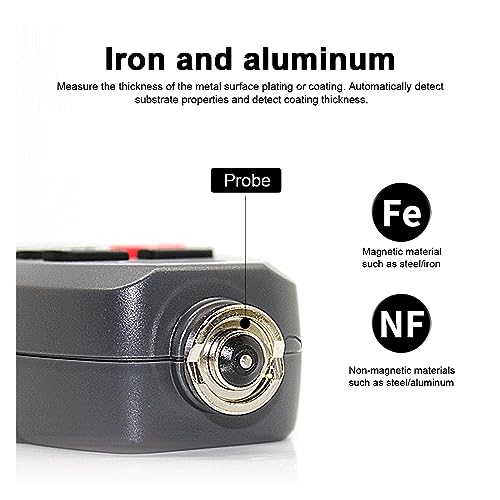 Medidor de Espesor de Pintura, Medidor de Espesor de Recubrimiento de Pintura, Sensor 2 en 1 Fe & NF para Auto, Rango de Medición 0-1300um / 0-51.2mil miniatura 6