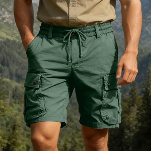 Bermuda cargo 3/4 pour homme en coton respirant et ample