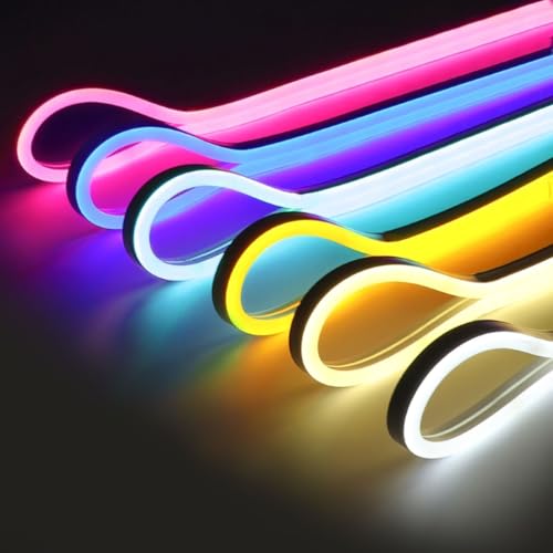 LEDテープライト 5m 発光色電球色 ネオンライト ネオンチューブ DC12V 0612 防水 LEDストリップ 間接照明 ...