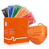 Nuline Medical Face Masks Disposable 100Pcs, 3 Layer Comfy Breathable Face Masks for Adults, Multicolor Individually Wrapped