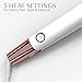 T3 - SinglePass Luxe 1 Inch Professional Straightening & Styling Iron | Digital Tourmaline + Ceramic Flat Iron with Adjustable Heat Settings for Straight Smooth Hair, Waves and Curls