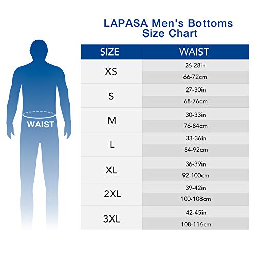 image for LAPASA Men's Thermal Underwear Pants Fleece Lined Long Johns Leggings 