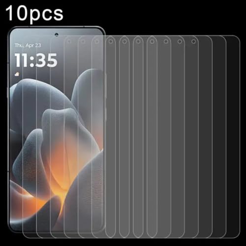 Image of 9H Tempered Glass Screen Protector for Moto G6 Plus - Anti-Scratch, HD Clear, Bubble Free, White Edge | Pack of 10