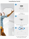 LED Ceiling Light,Super Thin Flush Ceiling Light,Round Ceiling Lighting,Modern LED Ceiling Lamp for Living Room,Bedroom, Kitchen, Hallway, Office (6500K, 60W) - 7