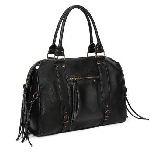 Sac fourre-tout vintage en cuir pour femme active