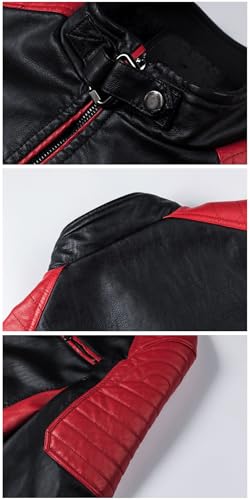 Men's Faux Leather Motorcycle Jacket Fall Zip Up Biker Jackets Trendy Clothes 20254