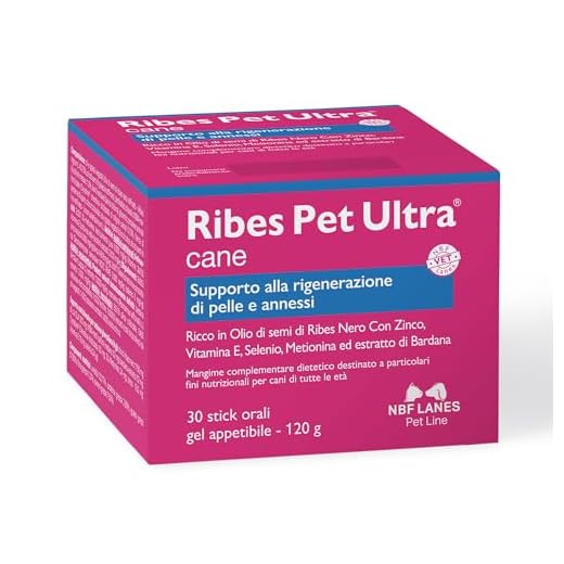 NBF Lanes | Ribes Pet Ultra Cane, Gel Appetibile 30 Buste da 4 g, Supporto alla Rigenerazione di Pelle e Annessi.