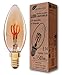 Produktbild greenandco Vintage Glühfaden LED Kerze | gold | E14 C35 | 2W 150lm | 2000K extra warmweiß | 360° | 230V | flimmerfrei | nicht dimmbar