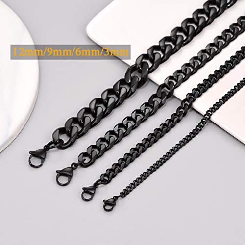 PROSTEEL 316L Stainless Steel Cuban Link Bracelets for Men, Gold/Black/Silver Tone, Hypoallergenic Jewelry, 7.5"/8.26", Come with Box2