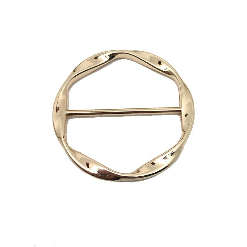 Image of 6pcs Scarf Ring Clip Metal T Shirt Clips Metal Circle Buckle Clothing Ring Wrap Holders Tie for Women Scarves Clasp
