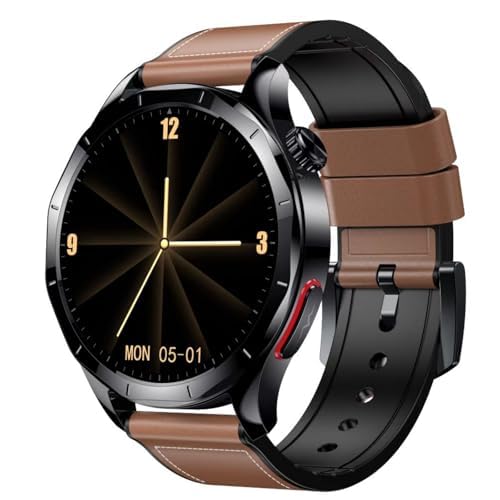 Lgnitek 2026 Montre Connectée Homme 1,43'' AMOLED ECG HRV Pression artérielle IMC SOS SpO2 Sommeil IP68 Android iOS
