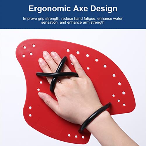 Swim Hand Paddle, Swimming Hand Paddle, Swim Training with Straps Exercise, Adjustable Diving Training Hand Fin, Professional Power Hand Paddle, Aid Flat Paddle for Teenagers Men Women Pool Equipment