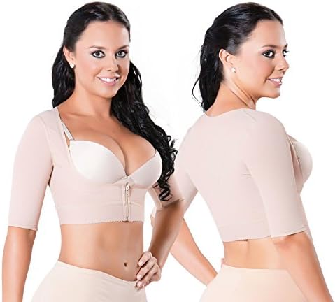 Fajas Mandy Colombian Girdle Shaping Top w Sleeves Back Body Arms Faja Control Brazos y Espalda Post Surgery Ref 5064