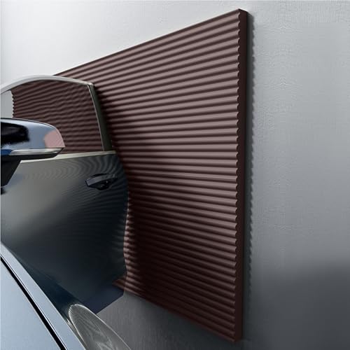 Protector Pared Garaje, Protectores de Bordes de Garaje Autoadhesivos, Columna Parking Tiras Autoadhesivas, para Garajes Sótano Gimnasio Brown 11.8x78.7in/30x200cm 2PCS