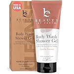 Vanilla Coconut Shower Gel Body Wash - USA Made with Organic & Natural Ingredients, Moisturizing Cleansing Gel for Women, Gentle & Non Toxic Daily Wash for Sensitive Skin, Clean Body Soap Liquid