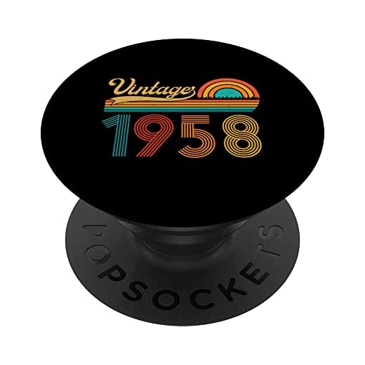 Regalo de cumpleaños 65 años para hombres y mujeres, retro, vintage, 1958 PopSockets PopGrip Intercambiable