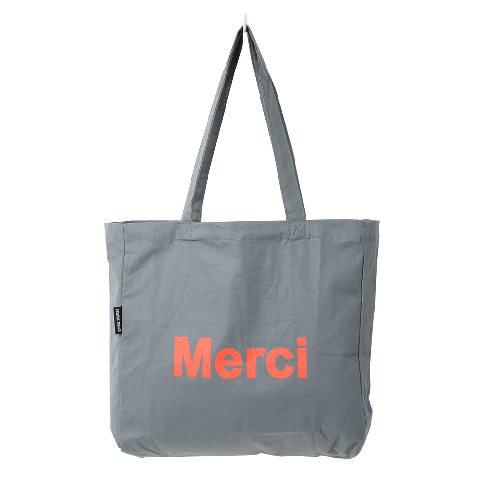 幅広type 新品【merci】メルシー オリジナル ロゴ キャンバス トート