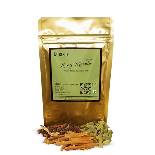 Image of Kurinjy Bong Garam Masala - Whole Spices Mix | Cardamom Cinnamon Clove | Pure Natural Essential Oil filled Premium Kerala Spices | Crafted for Aromatic & Flavorful Cooking, 45g x 1 pack