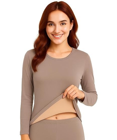 Thermal Sleeveless Slip Camisole Vest with Double Layer Soft Thick Inner Fleeced for Women & Girls | Tank Top Underdress Undershirt Vest