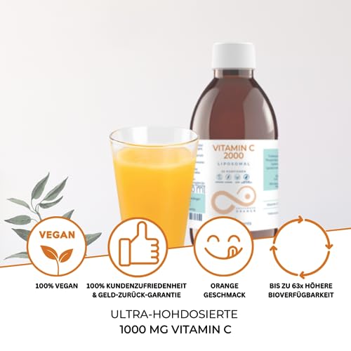 Liposomales Vitamin C Mighty Elements 2000 mg hochdosiert, Orange