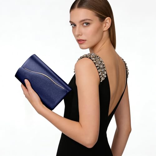 Image of Clutch Purses for Women Evening Bag Faux Suede Formal Party Wedding Cocktail Prom
