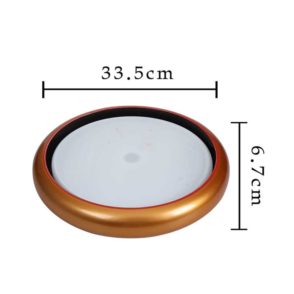 Secchiello Rotondo per Sashimi di Pesce e Frutti di Mare, Piatto Giapponese per Ghiaccio Secco, Servizio da Buffet, stoviglie Creative, Regalo per Gli Amanti del Sushi, 2,Gold B-33.5cm