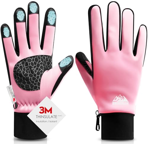 Image of Bruvoalon Winter Gloves for Women & Men, 3M Thermal Insulation, Lycra Fabric, Touchscreen, Anti-Slip