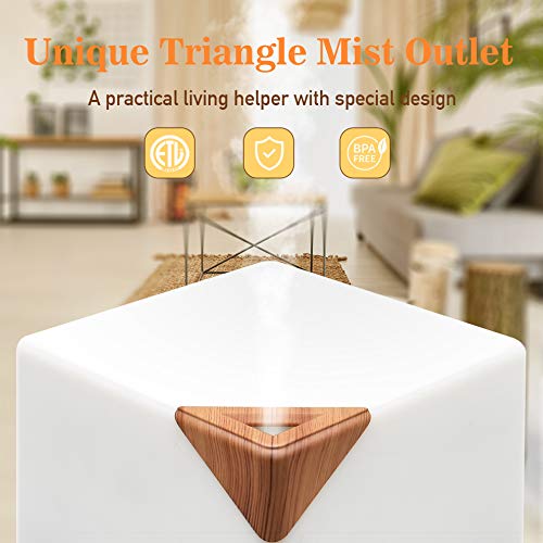 Asakuki 700Ml Premium, Essential Oil Diffuser, 5 In 1 Ultrasonic Aromatherapy Fragrant Oil Vaporizer Humidifier, Timer And Auto-Off Safety Switch, 7 Led Light Colors #TOP4