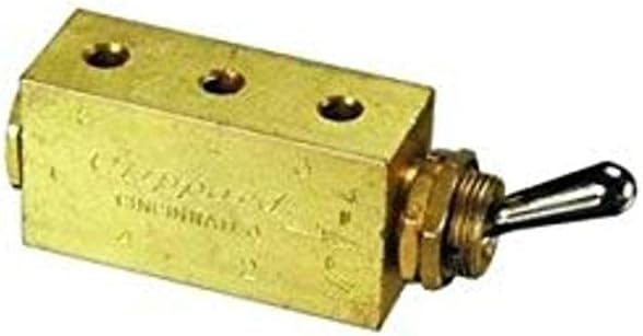 Clippard MTV-4 4-Way Toggle Valve, Enp Steel Toggle, 10-32
