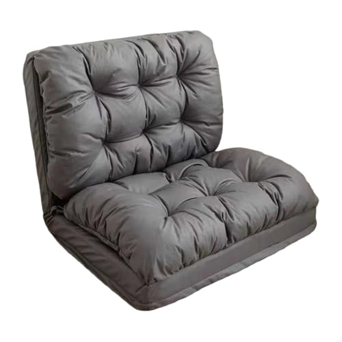 kiwetソファ ソファーベッド シングル 90〜180°の5段階調整 折りたたみ ソファベッド リクライニング 2人掛け ローソファー 一人用 ベッド 極厚クッション ワンルーム マルチに使え 座椅子 (ダークグレー,120cm ラージダブルサイズ)