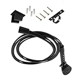 MACHSWON RV-Duschset, Schwarz, 3 Einstellungen, moderner rechteckiger Duschkopf mit ABS-Oberfläche, inklusive Duschkopf + Halterung + 1,5 m Schlauch, geeignet für Wohnmobile, Wohnmobile, Vans