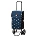 Andersen Shopper Quattro Stahl höhenverstellbar mit Rad Ø 15 und 20cm und 53 Liter Tasche Ando blau