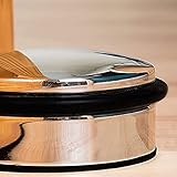Andrew James Heavy Duty Door Stop – 1.2kg Chrome Finish, 10cm Diameter, Rubber Bumper, Non-Slip Base – Holds Doors Open, Protects Walls & Skirting, Works on Carpet, Laminate, Vinyl & Wooden Floors - Image 9