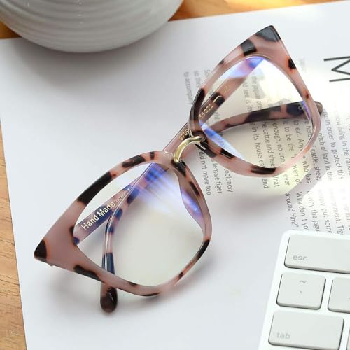 Image of Cat Eye Blue Light Blocking Glasses for Women Men, Anti-fatigue Anti UV Ray Computer Gaming Glasses