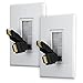 PowerBridge Solutions PB-WPB-2 Cable Management Brush Wall Plate, Decora Style, Cable Pass Through, 2-Pack
