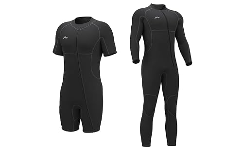 Hevto XL 3mm Full and 2mm Shorty Wetsuit Bundle