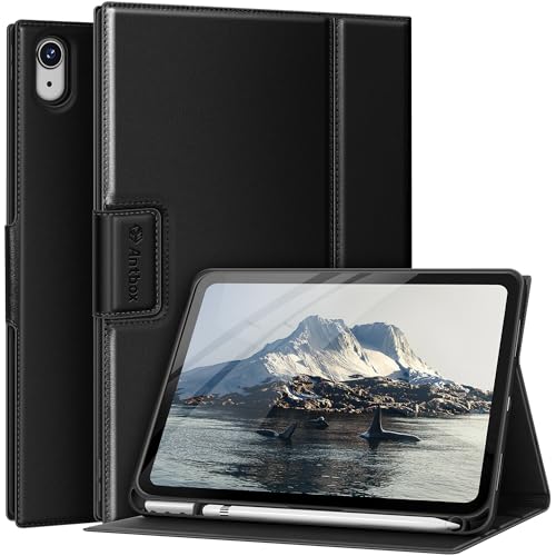 Housse iPad 10,9 11 pouces en cuir végétalien de haute qualité étui noir Antbox