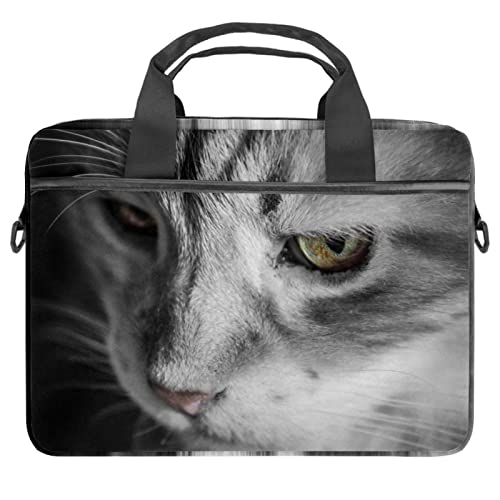 Sacoche ordinateur portable 13.3 pouces sac à bandoulière motif chat multicolore