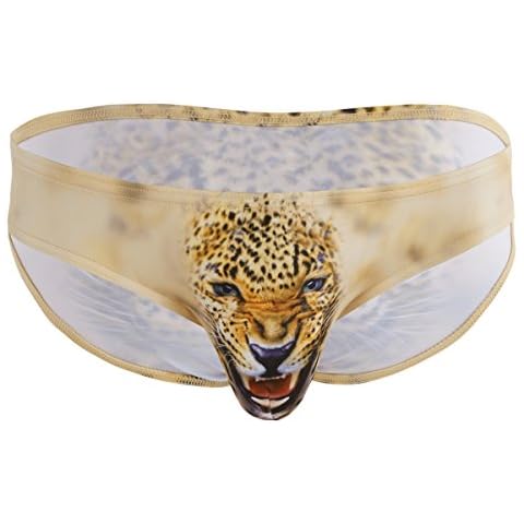 Aislor Men's 3D Wolf Swim Briefs Cover