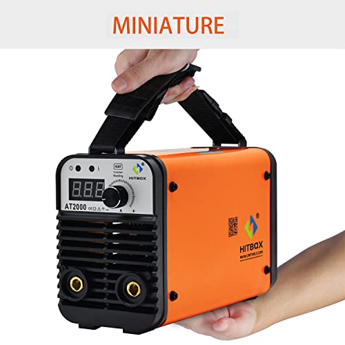 Hitbox 200Amp Arc Mma Welder 110V 220V Stick Welding Machine Portable Lightweight Mini Dc Inverter Hot Start Welder With Electrode Holder Work Clamp Input Power Adapter Cable #TOP5