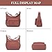 WITERY Crossboby Bags for Women Pocketbooks Waterproof Nylon Multi-Pocket Shoulder Bag Ladies Small Crossboby Purses and Handbags Lightweight Travel Purses Hobo Tote