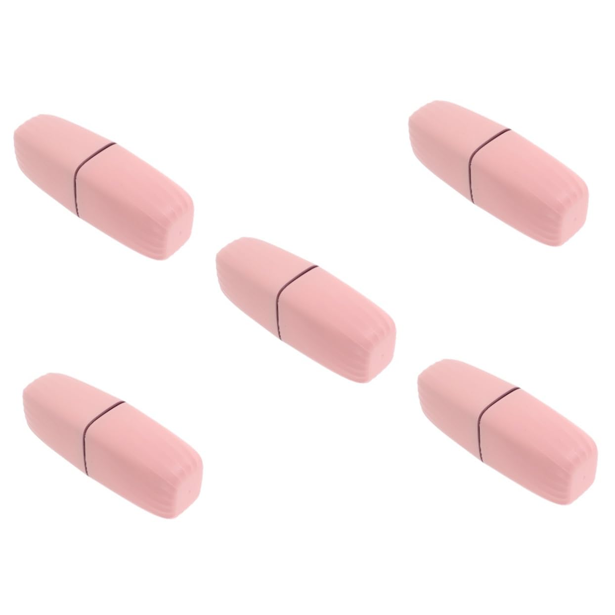 FRCOLOR 5 Pz tazza per collutorio dealazon portatili spazzolini denti calzante toelette mugs custodia per spazzolino da denti portaspazzolino in plastica portaspazzolino da bagno pp rosa