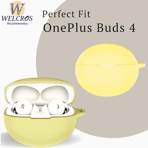 Image of WELCROS Soft Silicone Protective Case Cover for OnePlus Buds 4 (Ivory Gold)