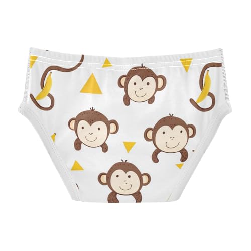 Wusikd Cute Monkey Boys' Underwear Cotton Boys Briefs Soft Toddler Underwear 2T2
