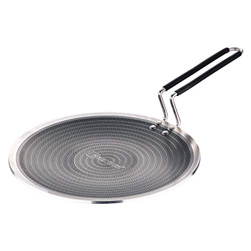 Image of BERGNER Hitech Prism Non-Stick Stainless Steel Concave Roti Tawa, 26 cm, Induction Base, Silver