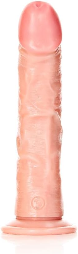 RealRock 7in Curved Dildo WSuction Beige REA117FLE