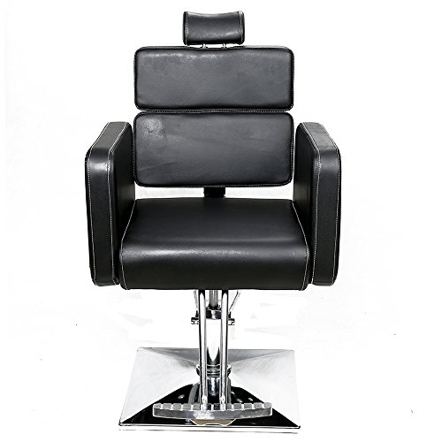 Fauteuil coiffure hydraulique noir avec télécommande réglable Barberpub 2065BK - 3