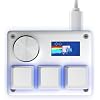 O3C Rapid Trigger Hall Effect Keyboard Suitable for OSU and Geometry Dash Rhythm Game Macro Keypad with Magnetic Linear Switches (Silvery, Gateron KS-20 White Switch)